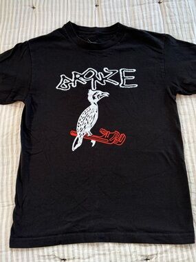 Bronze 56K Skate T-shirt Black cormorant bird wrench Men's Small